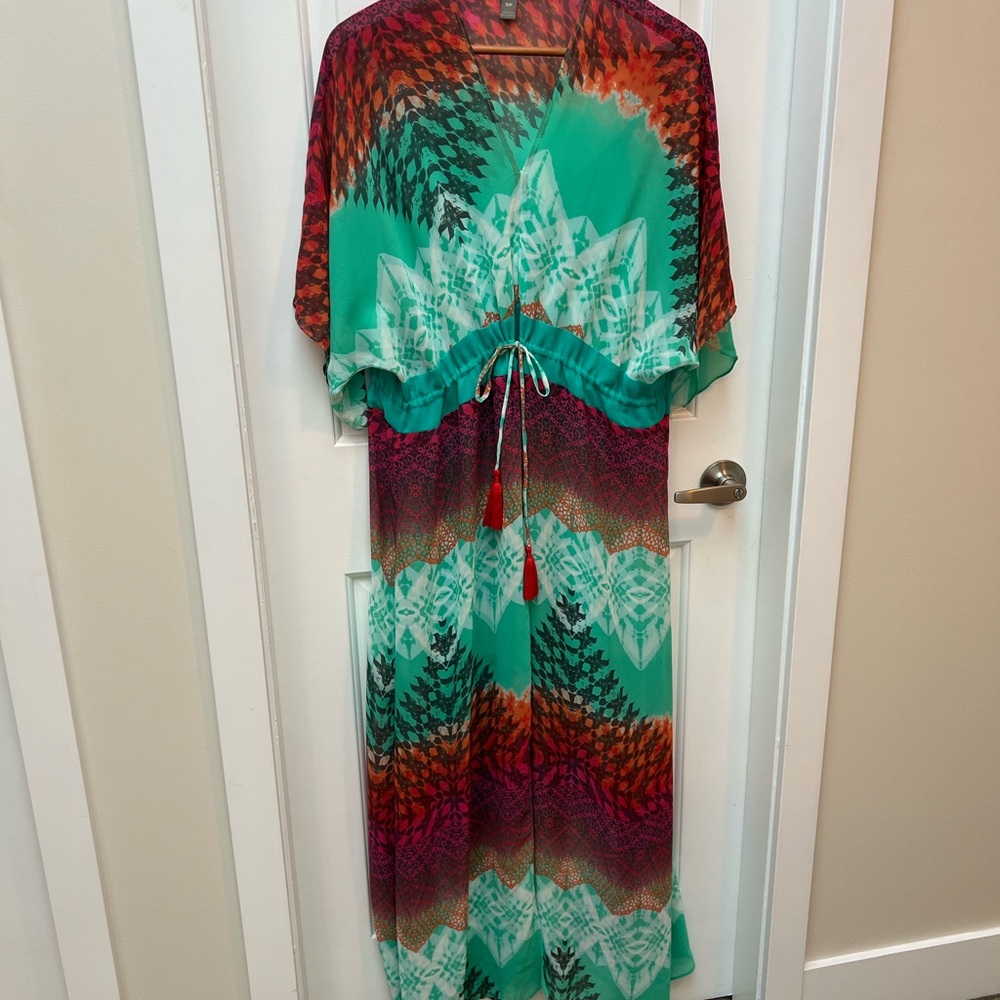 Charlie Jade Multicolor Caftan chiffon Dress